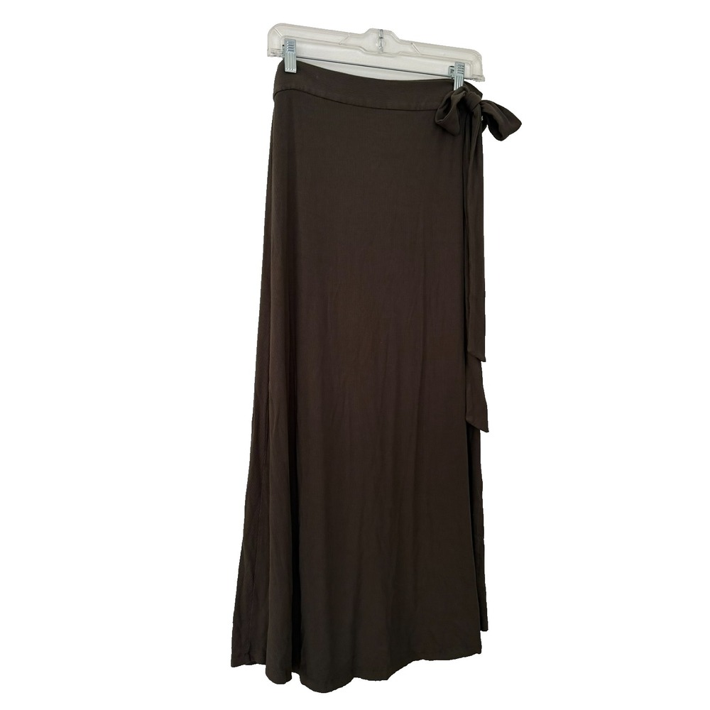 Point Wrap Skirt Green Olive Size M Rayon Spandex Chic Retro